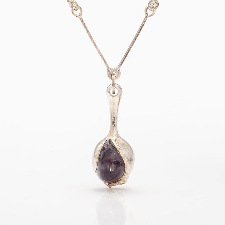 BJÖRN WECKSTRÖM, A sterling silver necklace "Nectaris" with acrylic and a bracelet. Lapponia 1978 and 1998.