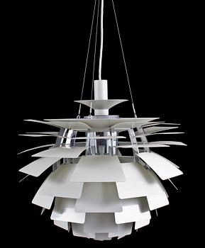 A Poul Henningsen white lacquered 'Artichoke' hanging lamp, Louis Poulsen, Denmark.