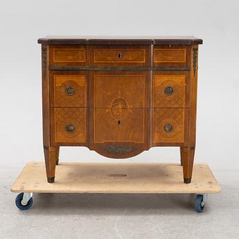 A Gustavian style chest of drawers, circa 1900.