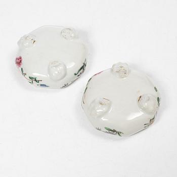 Parti Famille Rose-porslin, 5 delar, kina, Qianlong (1736-95).