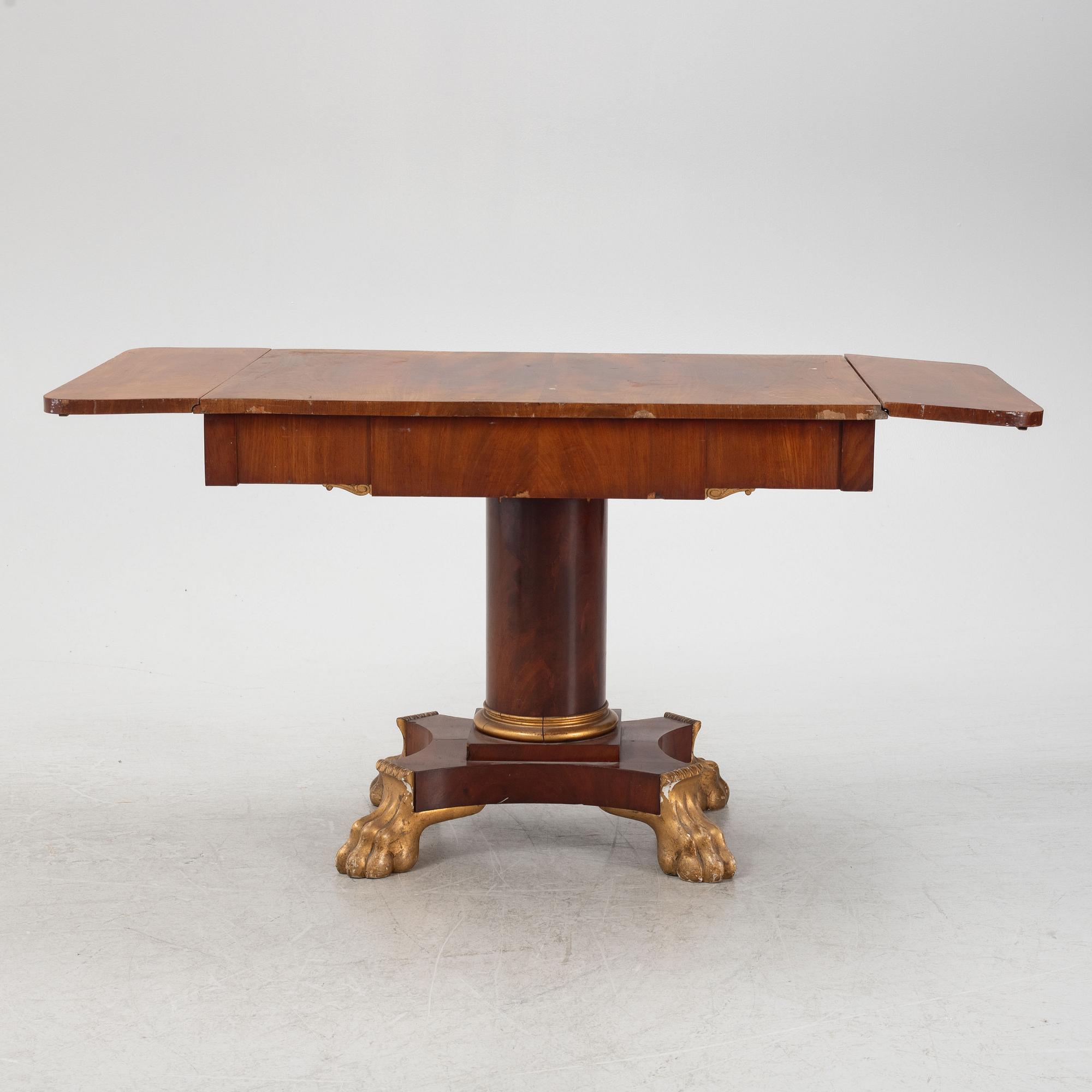A Swedish Mahogany Table, Karl-Johan, early 19th century.