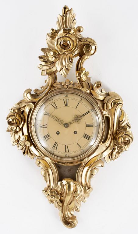 VÄGGUR, rokokostil, märkt Westerstrand Töreboda, 1900-talets första hälft.