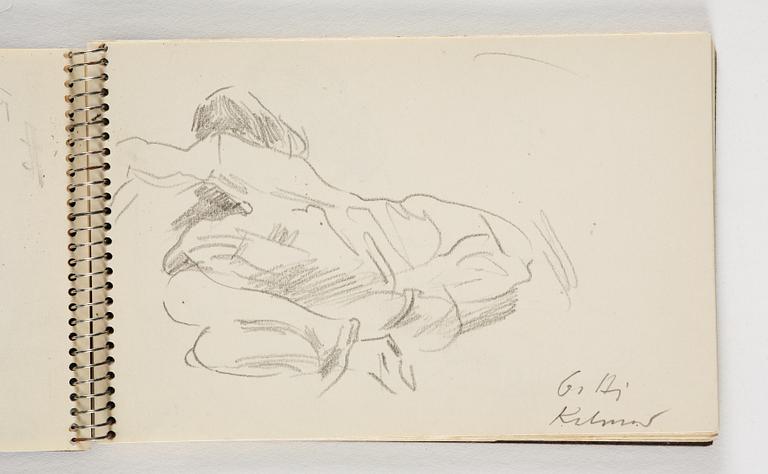 Lotte Laserstein, 10 små skissblock med teckningar.