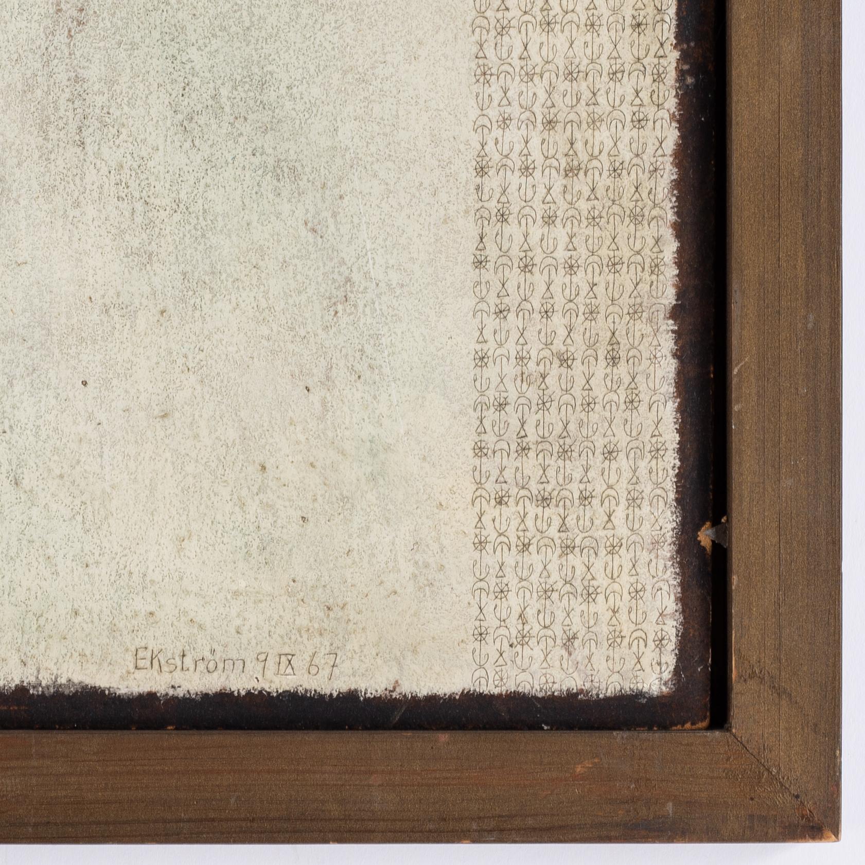 Thea Ekström, mixed media on panel, signed Ekström and dated 9 IX -67.