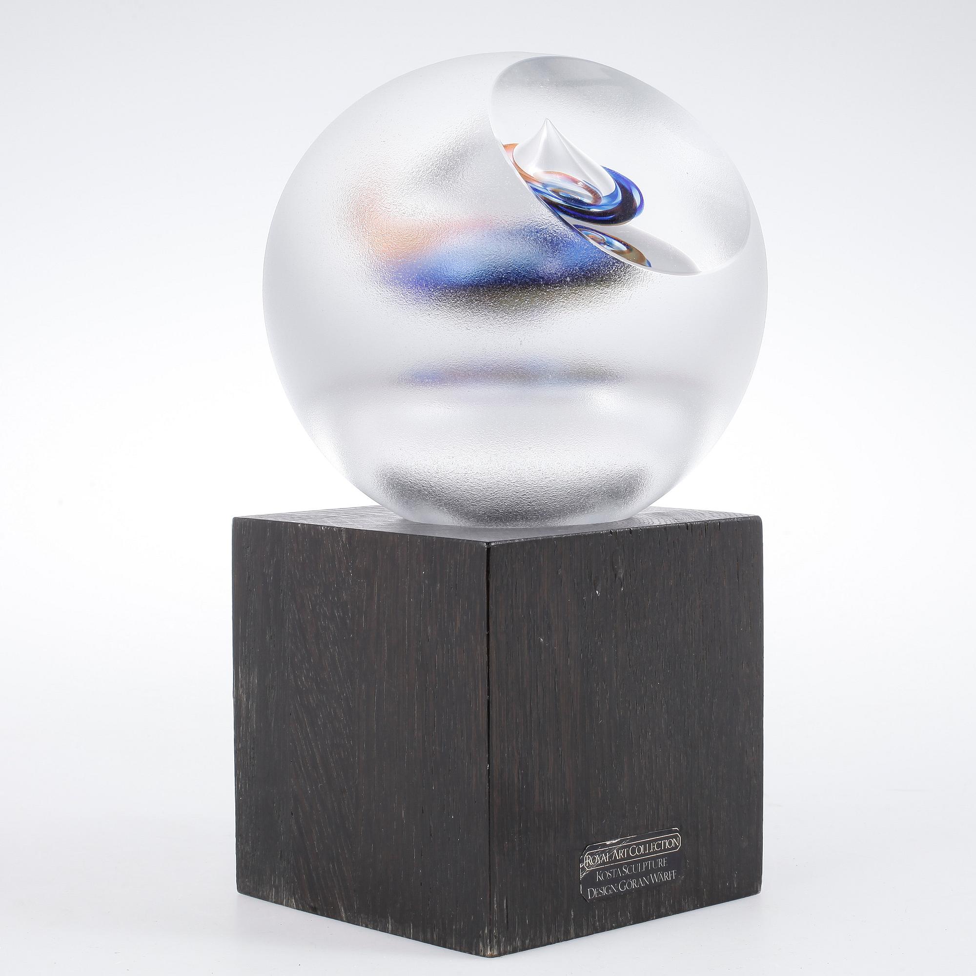 GÖRAN WÄRFF, skulptur, glas, Kosta.