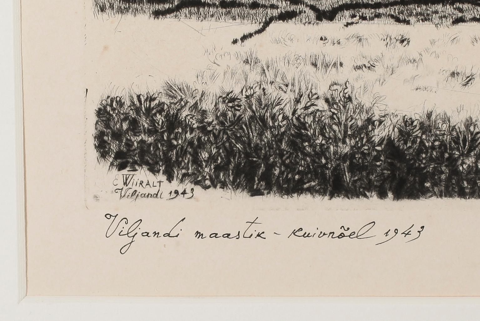 EDUARD WIIRALT, etsning, signerad och daterad 1943.