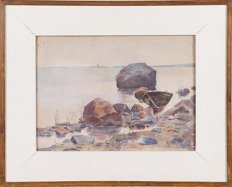Eva Topelius, watercolour, signed and dated-89.