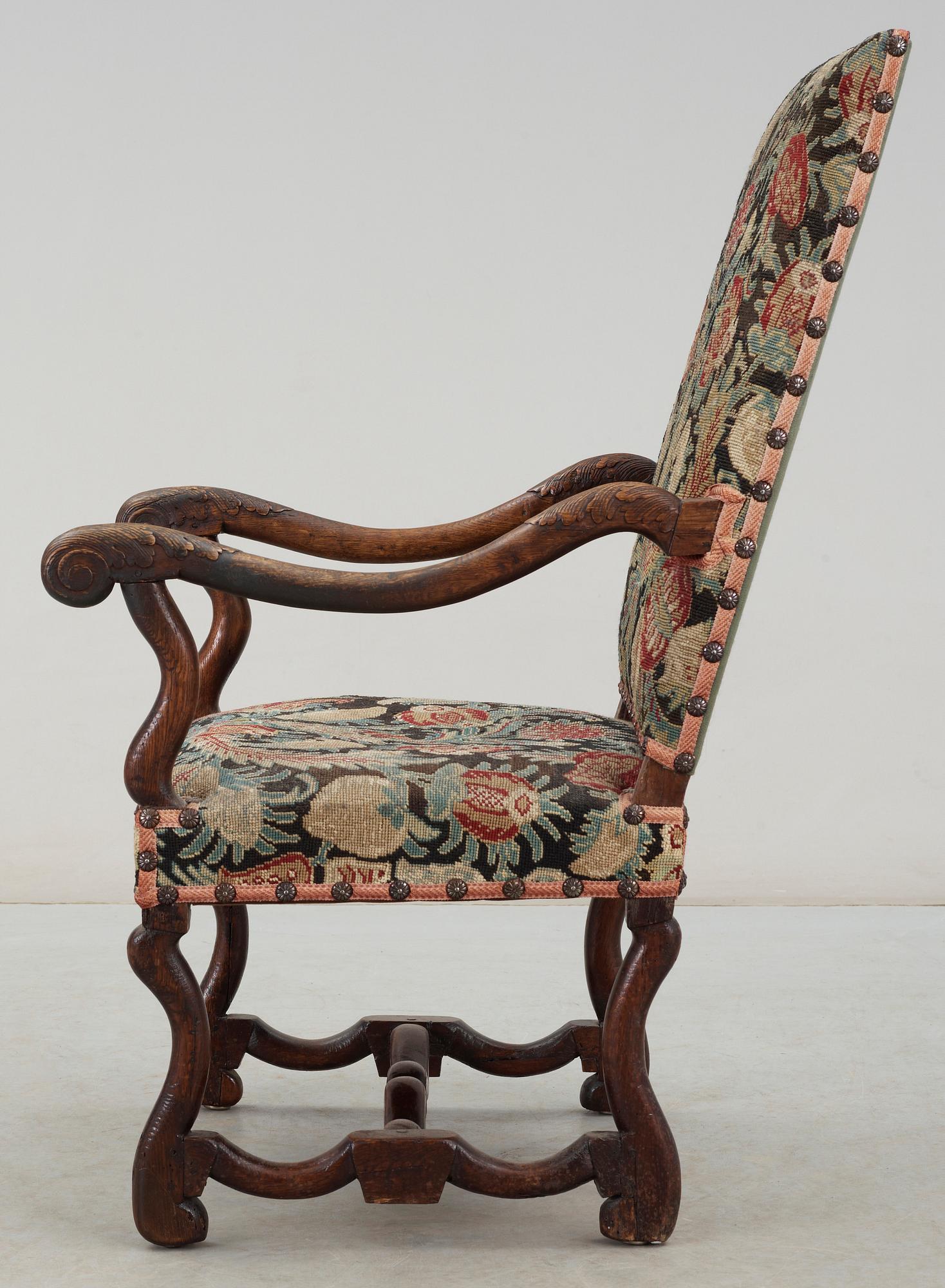 KARMSTOL. Barock, Frankrike, 1700-tal.