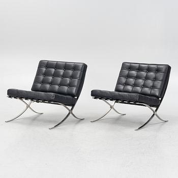 Ludwig Mies van der Rohe, a pair of 'Barcelona' lounge chairs, Knoll Studios.