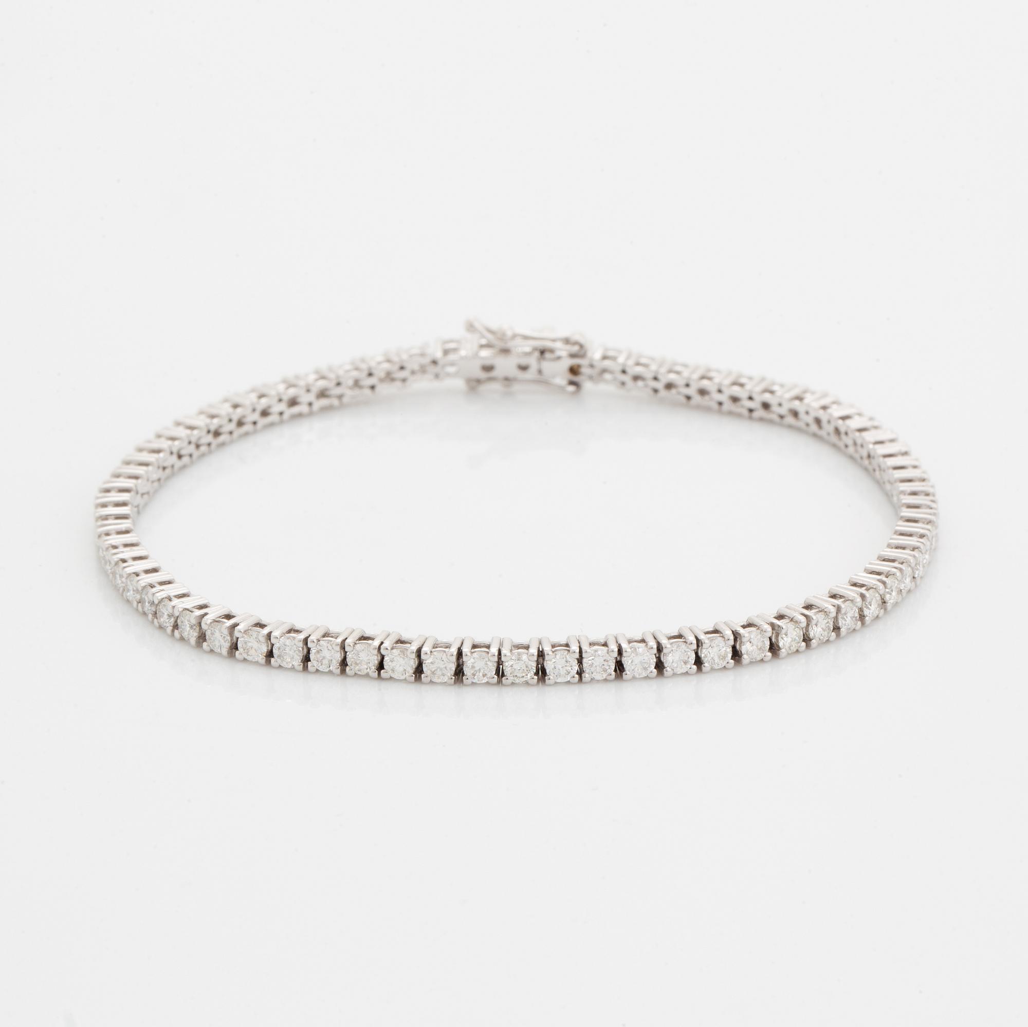 Brilliant-cut diamond bracelet, with certificate HRD.