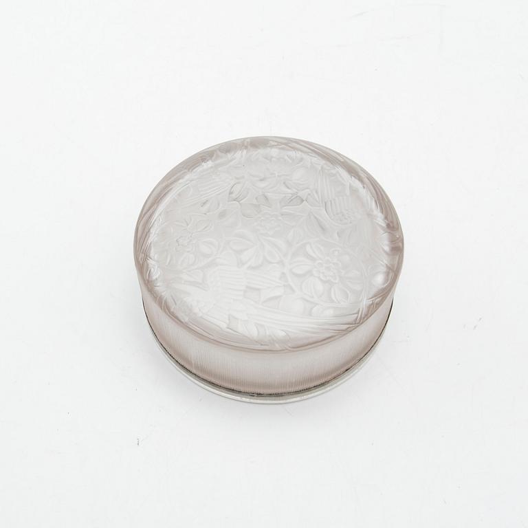 René Lalique, box, "Meudon", glass, France, early 20th century.