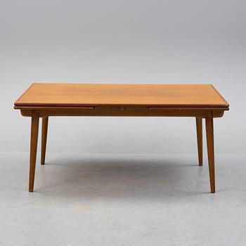 Hans J Wegner, a model 'AT-312' teak veneered dining table, Andreas Tuck, Denmark.