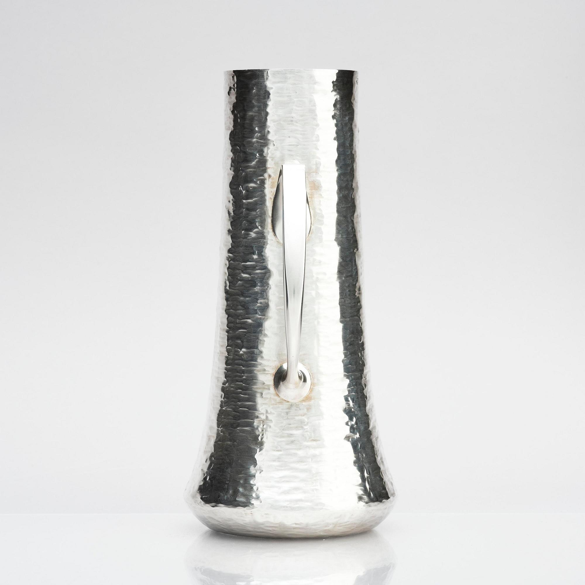 Tapio Wirkkala, a silver pitcher with six beakers, Kultakeskus, Tavastehus Finland 1970-80's.