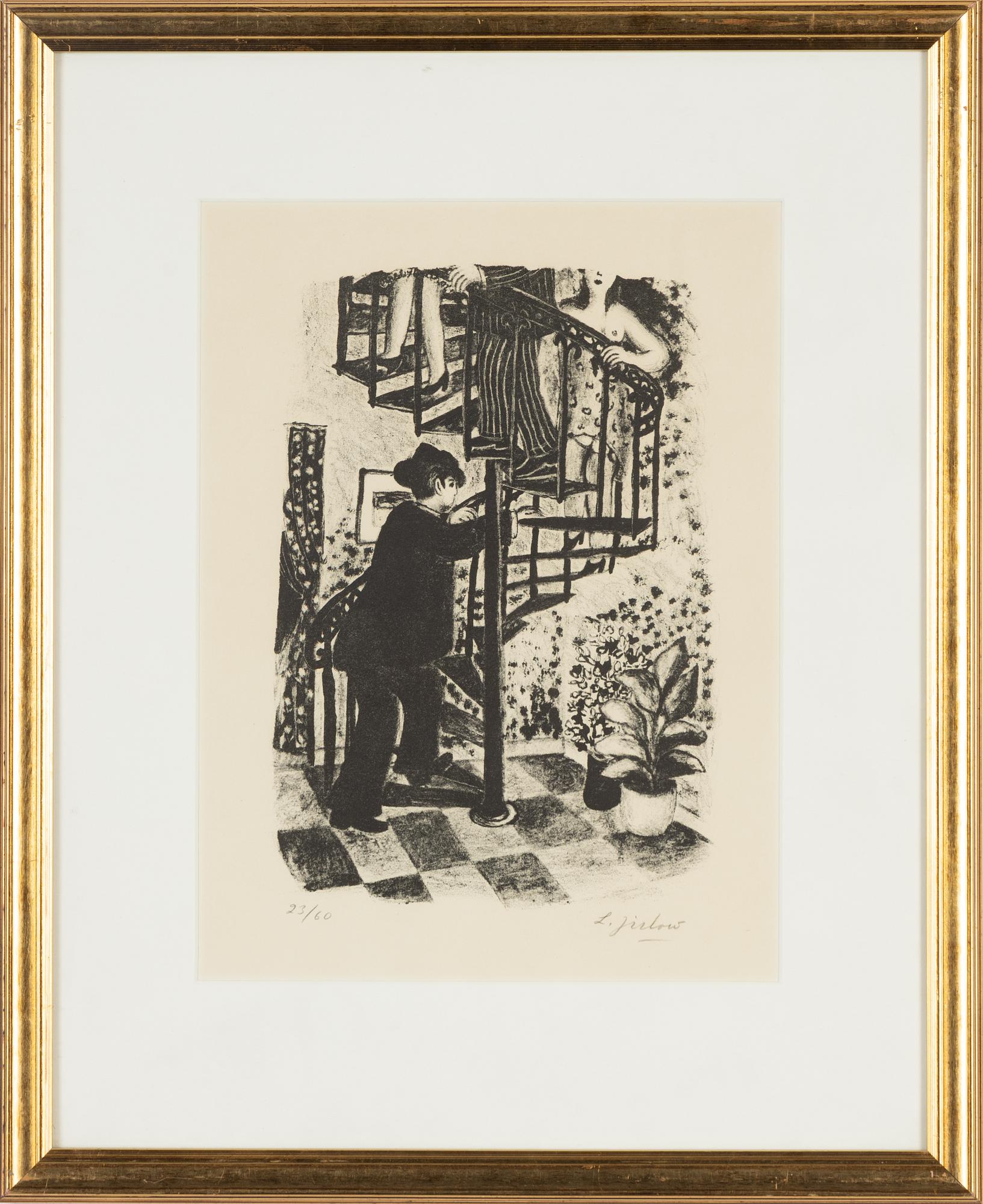Lennart Jirlow, litografi, signerad och numrerad 23/60.