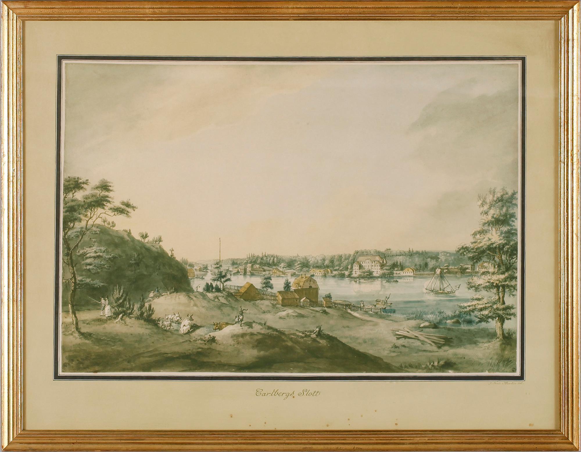 LITOGRAFISKA TRYCK, 6 st, efter JF Martin.