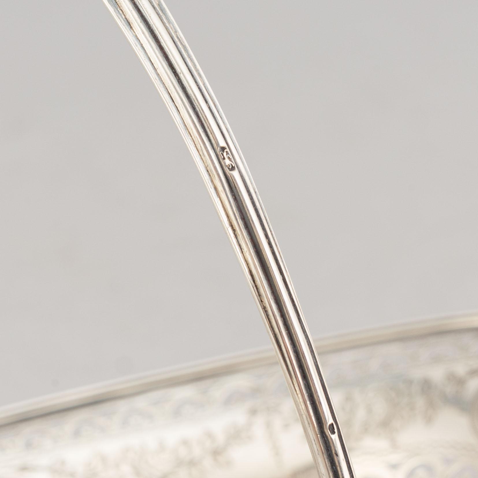 Hester Bateman, konfektkorg, silver, London 1789.