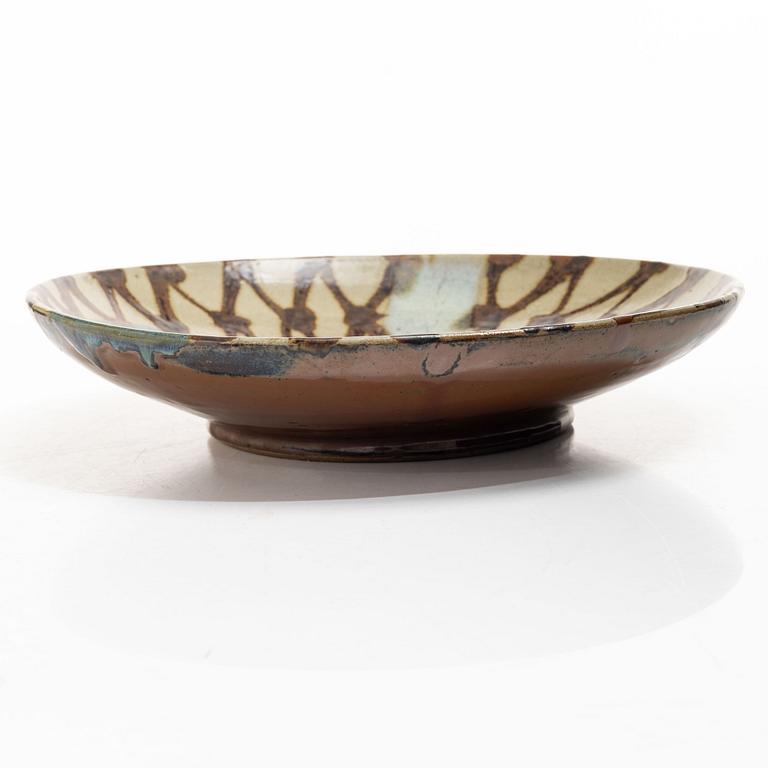 Shoji Hamada, attributed to, A stoneware bowl dish, Japan, 1960s.