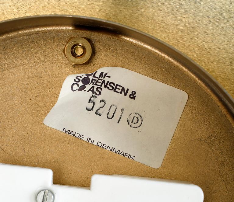 VÄGGLAMPA, mässing, Holm Sørensen & Co, Danmark, 1900-talets andra hälft.