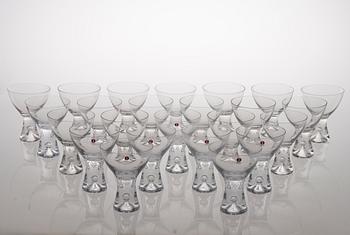 A 124-piece set of 'Tapio' glassware for Iittala.