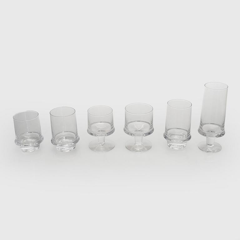 Tapio Wirkkala, A 211-piece glass service 'Marski', Iittala Finland.