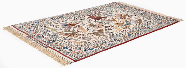 Matta, semiantik Isfahan, centrala Persien, signerad (Sadegh) Seirafian, ca 174 x 113 cm.