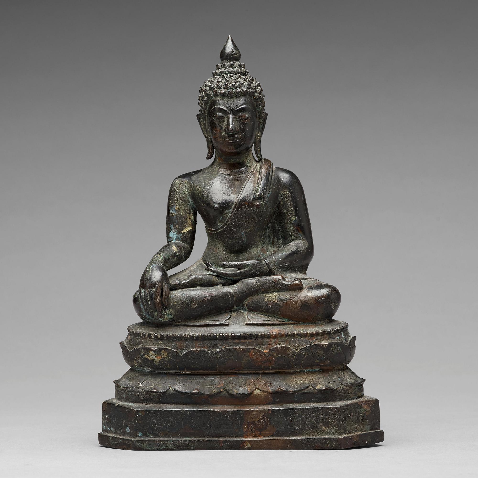 BUDDHA, brons. Thailand, troligen Lanna, 1700-tal.