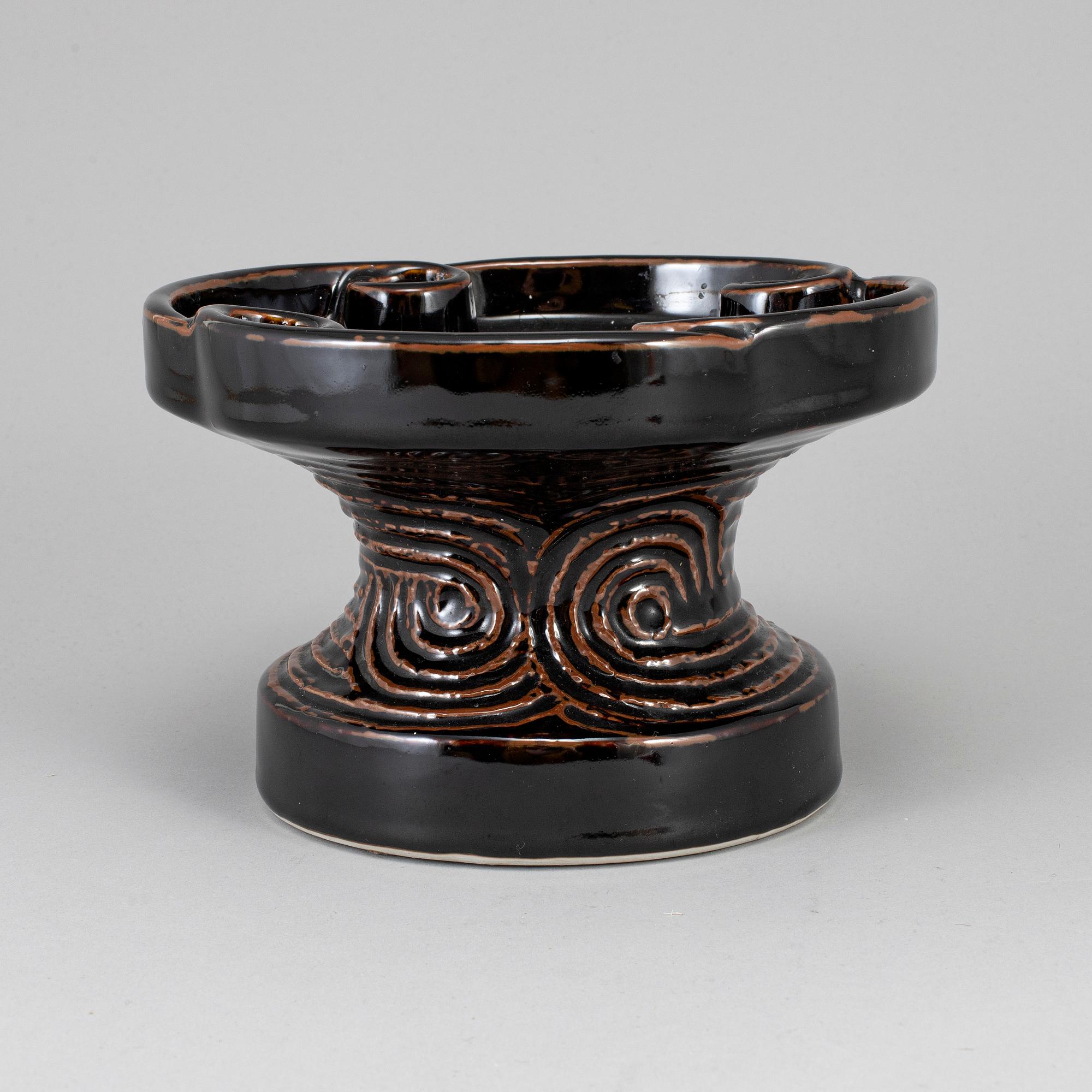 BRITT-LOUISE SUNDELL, BRITT-LOUISE SUNDELL, a stoneware candlestick, Gustavsberg studio.