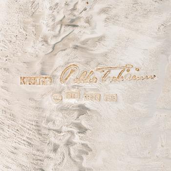 Pekka Turtiainen, a set of three silver bowls, samorodok technique, Finland 1995.