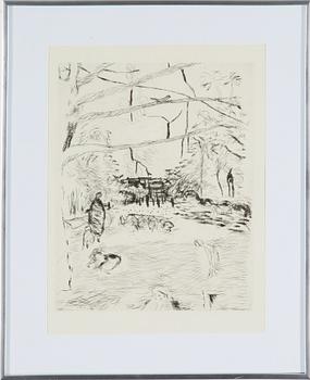 PIERRE BONNARD, dry point etching.