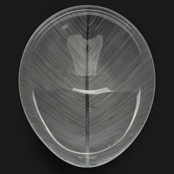 Tapio Wirkkala, A glass bowl "Lehti" (Leaf), signed Tapio Wirkkala Iittala -55.