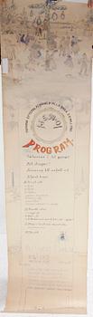 OKÄND KONSTNÄR, akvarellerad skiss, sign och dat. Strix, 1901.