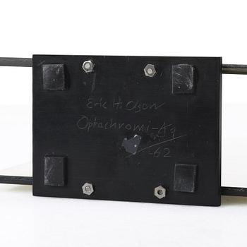 ERIC H OLSON, Optochromi, glas och plexiglas, undertill signerad Eric H. Olson och daterad AG -62.