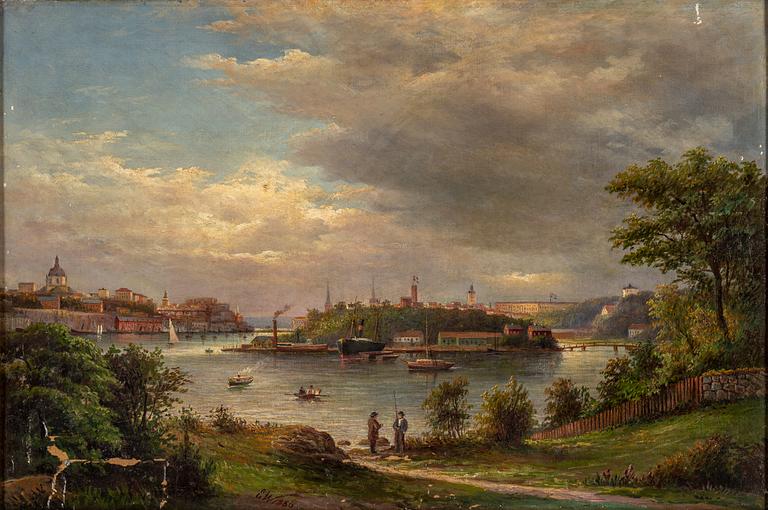 EHRNFRIED WAHLQVIST, olja på duk, signerad EW och daterad 1886.