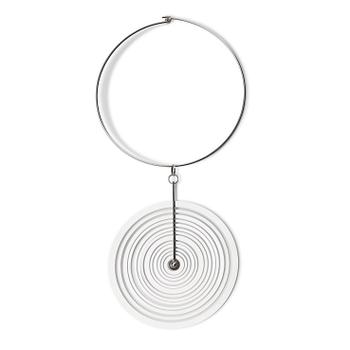 A Tapio Wirkkala sterling set with a necklace and earrings 'Silver Moon', Nils Westerback, Finland 1971 & 74.