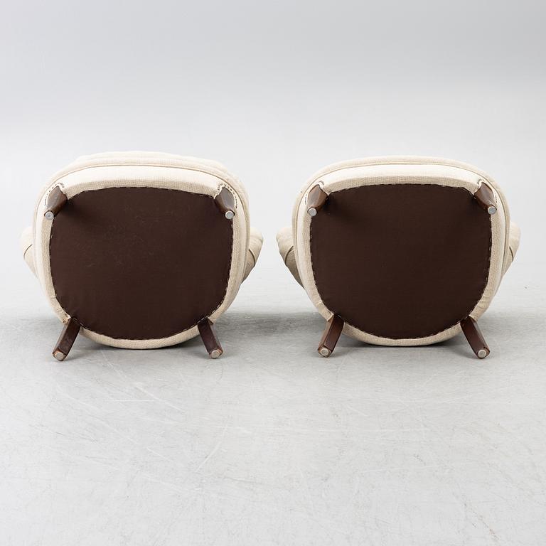 Otto Schulz, fåtöljer, ett par, Jio Möbler, 1900-talets andra hälft.