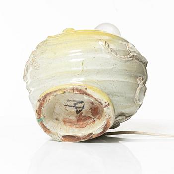 Allan Ebeling, a glazed ceramic table lamp, Torshälla.