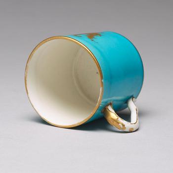 A "Sévrès" cup with stand, 18th Century.