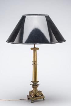 BORDSLAMPA, empirestil. 1800-tal.
