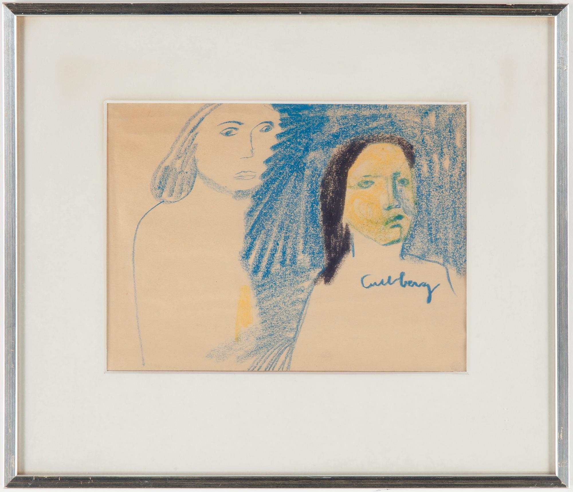 ERLAND CULLBERG, pastell, signerad.
