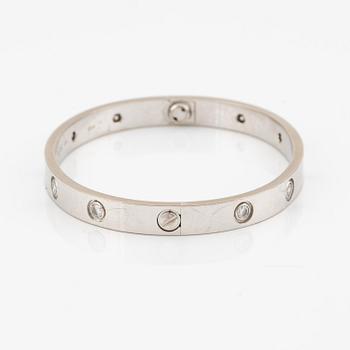 Cartier armband " Love" 18K vitguld med tio runda briljantslipade diamanter.