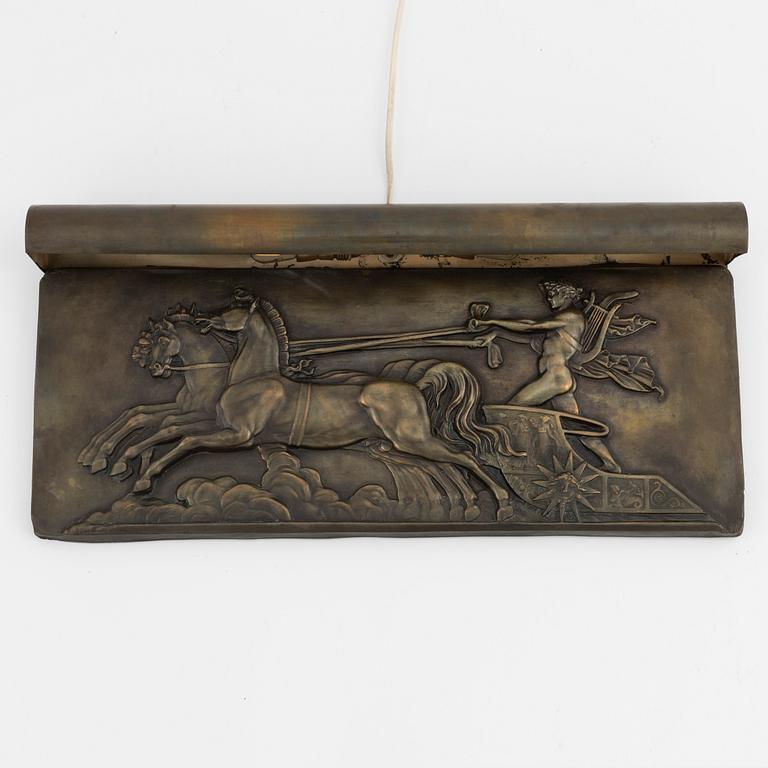 A brass wall lamp first half of the 20th Century.