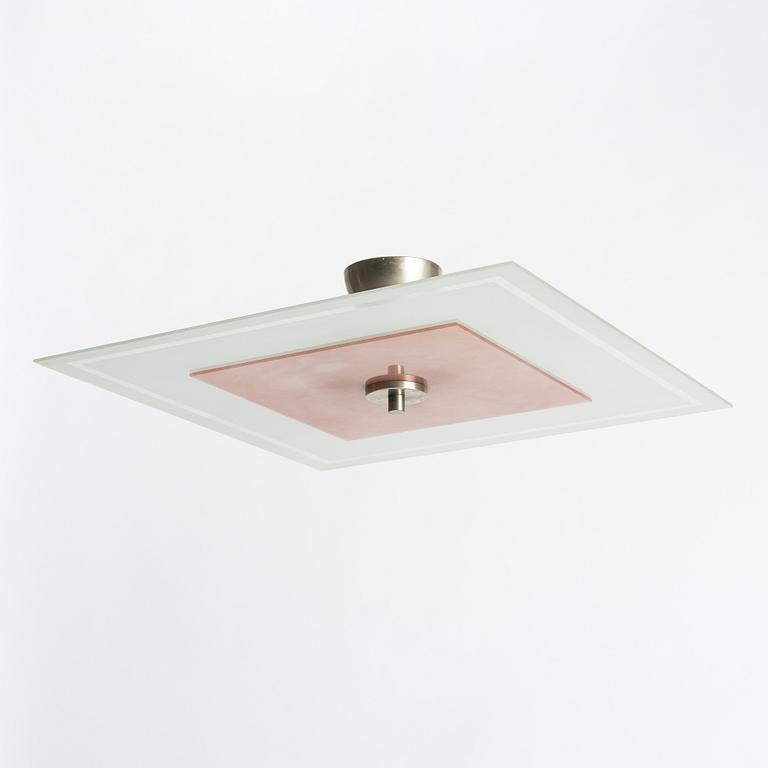 Edward Hald, taklampa, Orrefors, 1930-tal.