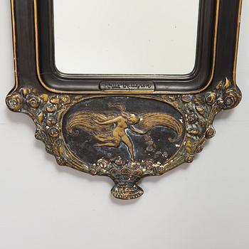 Ville Vallgren,  a wall mirror, signed and label marked, 1920s.