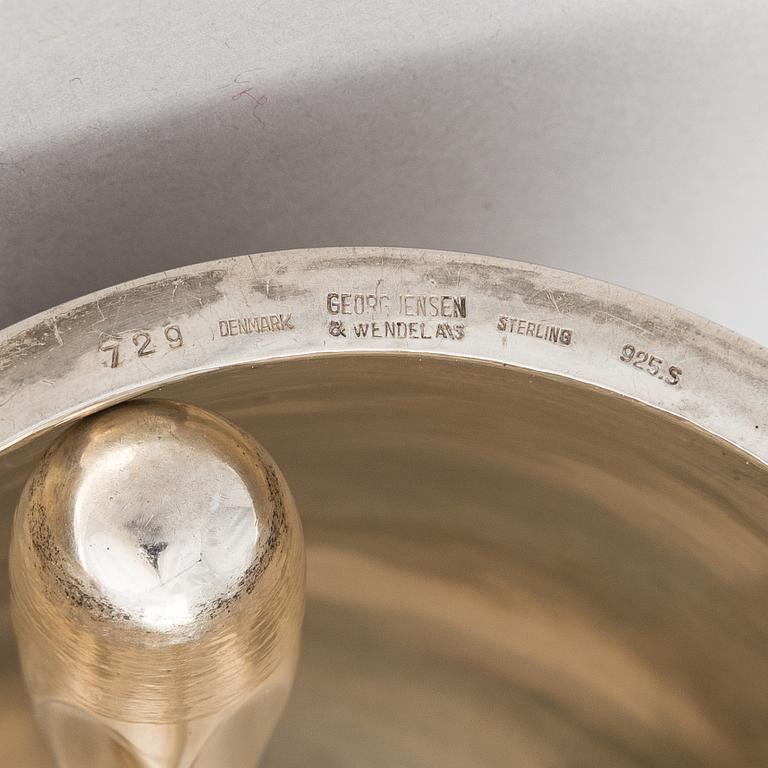 A sterling silver table bell, sterling silver, model 729, Georg Jensen Wendel A\S, Köpenhamn, Denmark 1945-51.