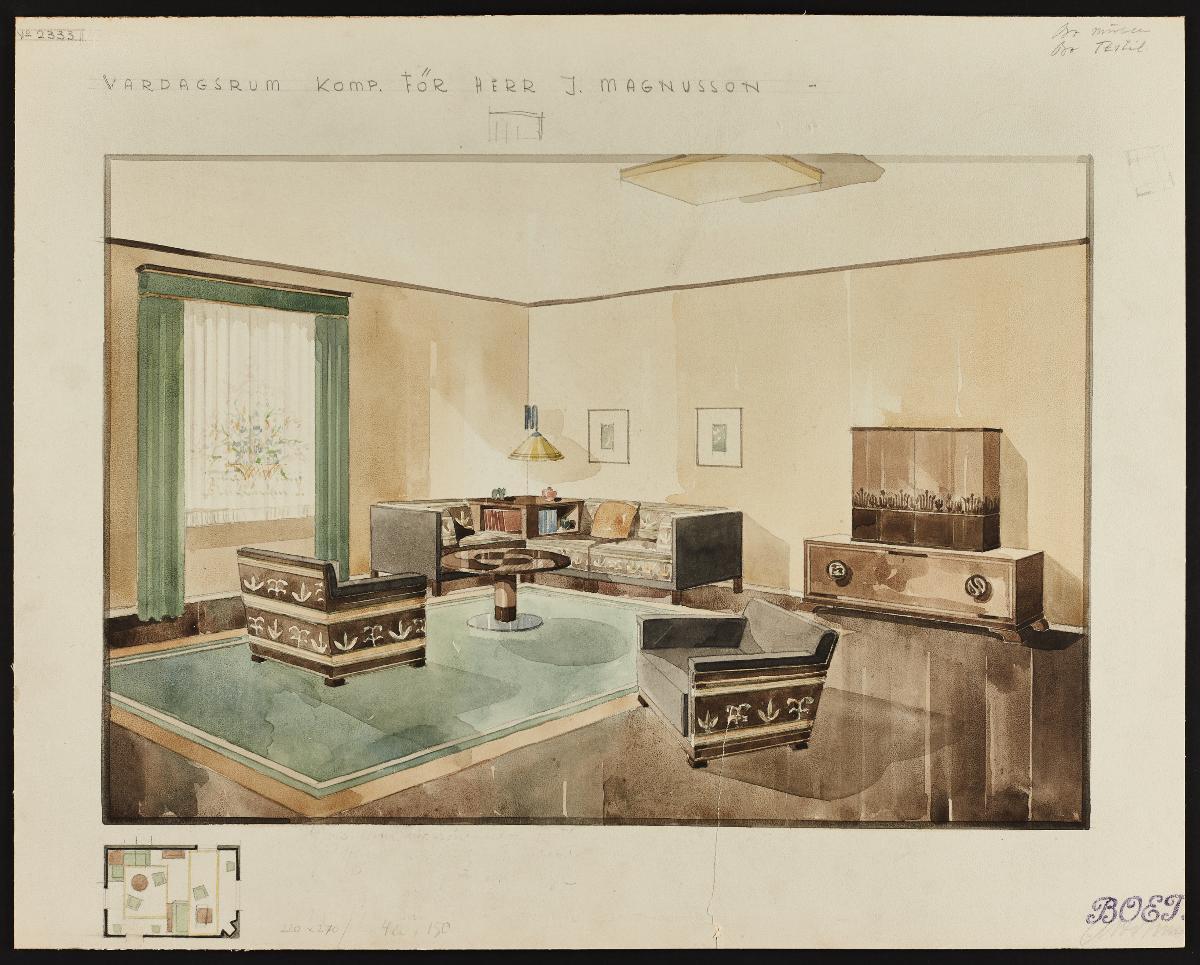 Otto Schulz, Cabinet, Boet, Gothenburg, 1930s.