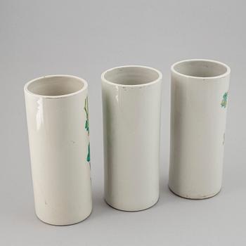 A set of three Chinese vases, 20th Century.