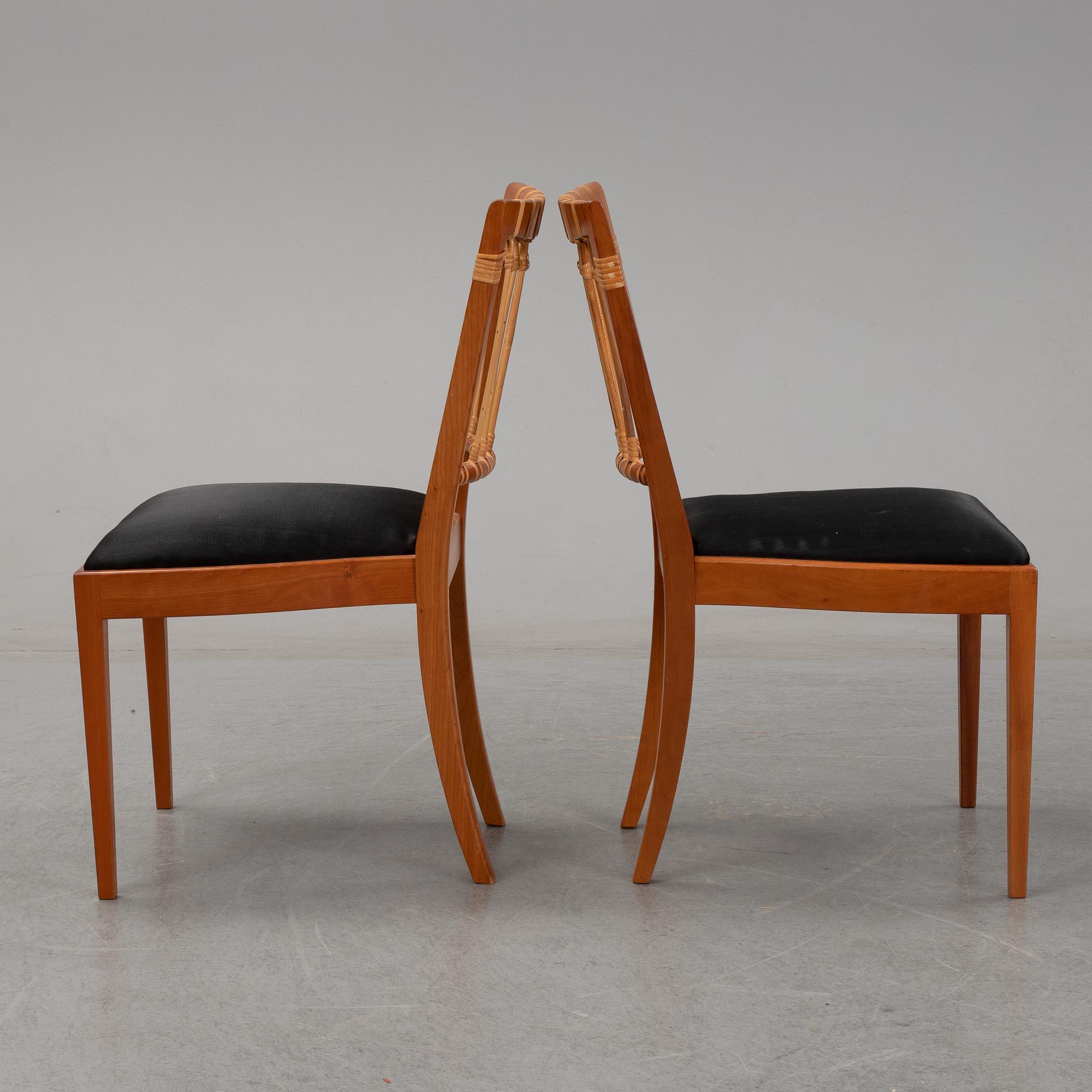 Josef Frank, stolar 6 st, modell 1165, Firma Svenskt Tenn.