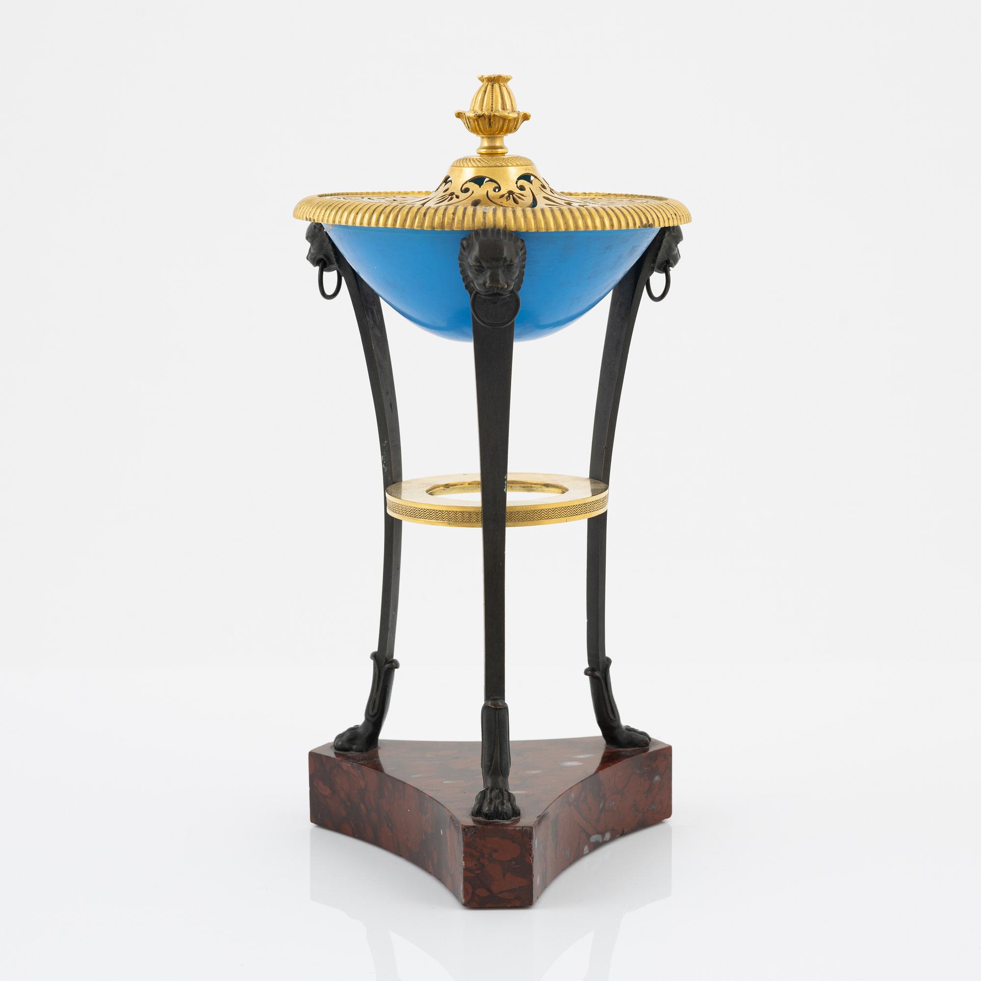 An Empire style gilt bronze censer, 20th Century.