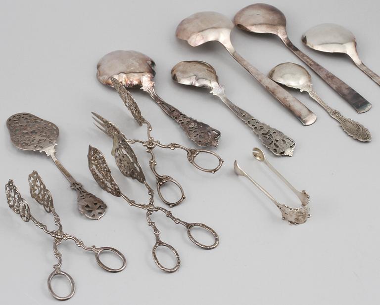 BESTICK, 11 st, silver, 1900-tal, vikt 555 gram.