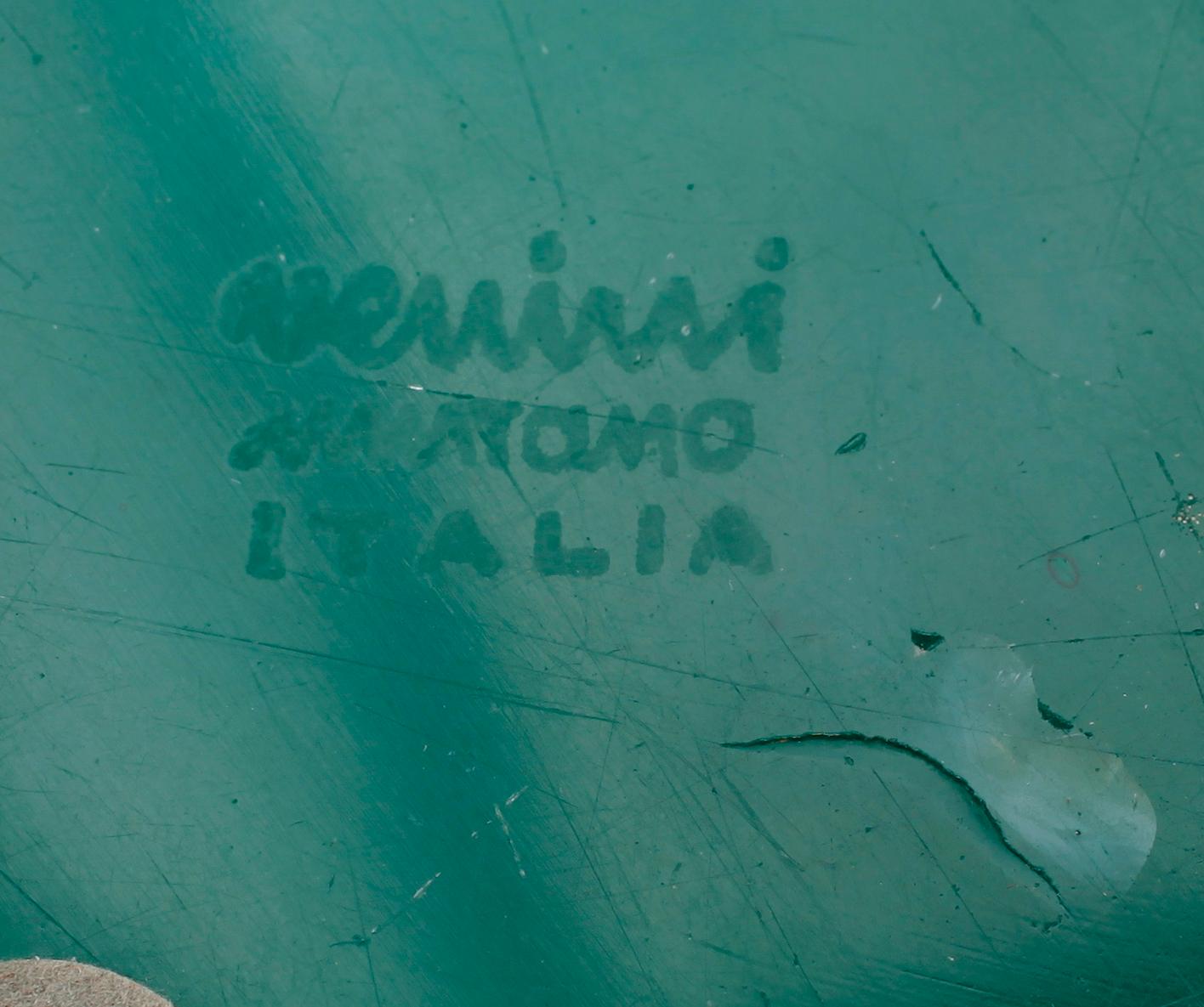 NÄSDUKSSKÅL, glas, Venini, Murano, Italien, sign.